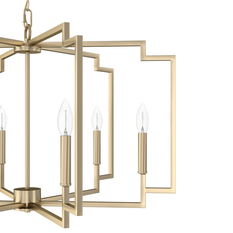 Lampadario A Sospensione Hunter Fan Company Zoanne 6 Luci - Colore Oro, Altezza Regolabile, Uso Interno